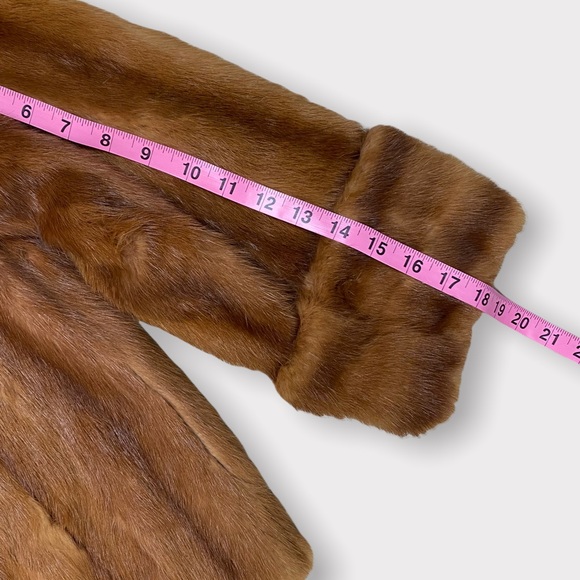 Vintage 50’s - 70’s Canadian High Neck Fur Coat in Petite / Cropped Length XS/S - Picture 7 of 8